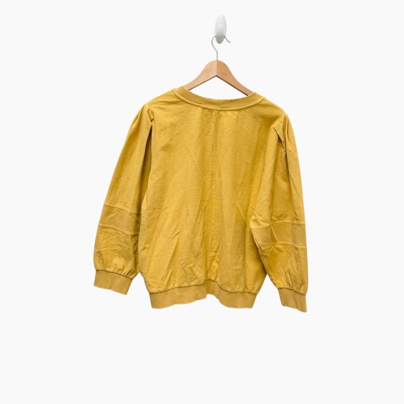 LoveShackFancy Lewin Pullover Sweater in Yellow Women's Size XL New - Picture 9 of 11